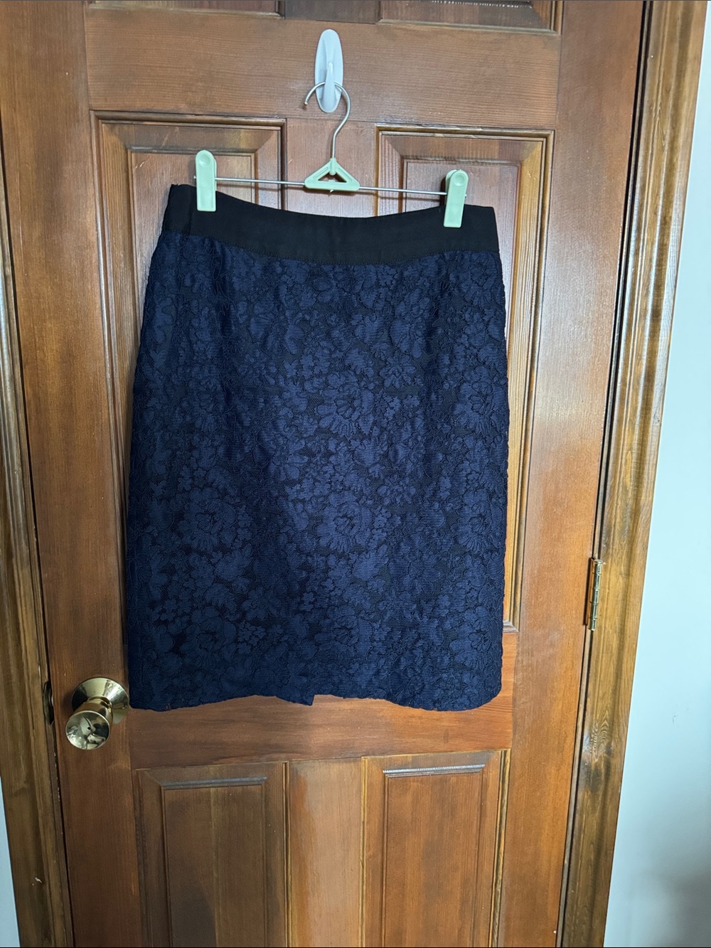 J. Crew | Navy Lace No. 2 Pencil Skirt Size 6